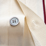 Stripe Button Up Knit Shirt & Elastic Waist Chino Shorts Set