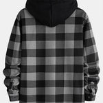 Flannel Fleece Lined Hooded Shirt