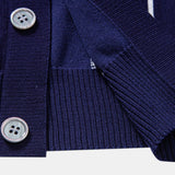 Stripe Button Up Knit Shirt & Slim Fit Tapered Trousers Set