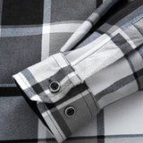 Flannel Fleece Lined Hooded Button Up Shirt