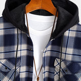 Flannel Fleece Lined Hooded Shirt