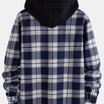 Flannel Fleece Lined Hooded Shirt