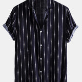 Abstract Stripes Lapel Shirts