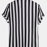 Wide Stripes Stand Shirts