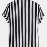 Wide Stripes Shirts & Swim Shorts Set