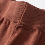 Paisley Button Up Knit Shirt & Knit Shorts Set