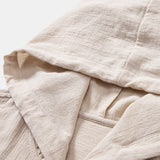Linen Textured Hooded Shirt