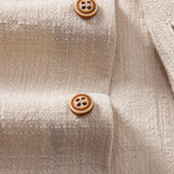 Linen Textured Hooded Shirt