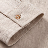 Linen Textured Hooded Shirt