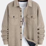 Teddy Lined Long Sleeve Corduroy Shirt