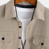Teddy Lined Long Sleeve Corduroy Shirt