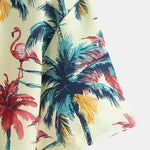Relax Fit Flamingo Tropical Palm Tree Print Shirt & Swim Short Set