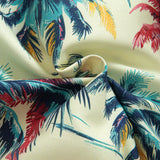 Relax Fit Flamingo Tropical Palm Tree Print Shirt & Swim Short Set