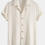 Animal Texture Terry Cuban Shirt & Shorts Set