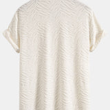 Animal Texture Terry Cuban Shirt & Shorts Set