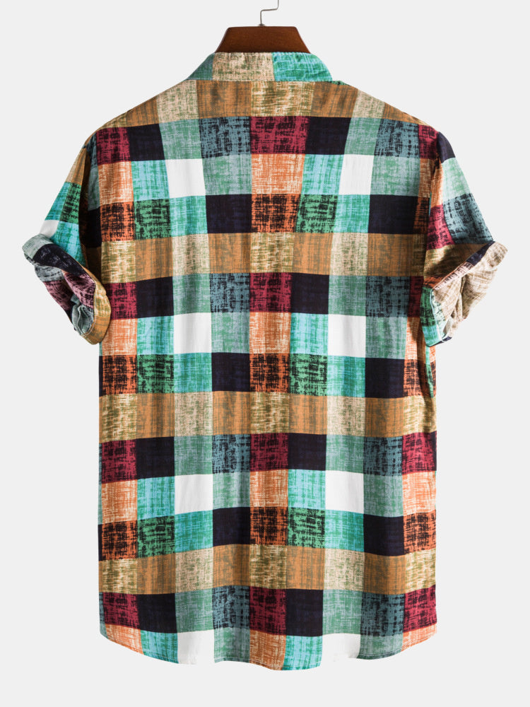 Multi Color Plaid Thin Shirts