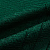 Contrast Trim Twisted Jacquard Knit Polo & Tapered Trousers Set