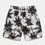 Palm Tree Print Shirt & Palm Tree Print Swim Shorts Set