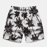 Palm Tree Print Shirt & Palm Tree Print Swim Shorts Set