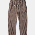 Linen Rayon Blend Shirt & Stripe Straight Leg Linen Pants Set