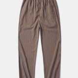 Linen Rayon Blend Shirt & Stripe Straight Leg Linen Pants Set