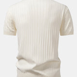 Twist Knitted Henley Shirt & Slim Fit Tapered Trousers Set
