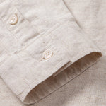 Long Sleeve Linen Cotton Blend Shirt with Pocket