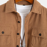 Teddy Lined Corduroy Button Up Overshirt
