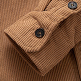Teddy Lined Corduroy Button Up Overshirt