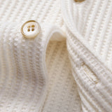 Long Sleeved Waffle Button Up Shirt