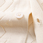 Zig Zag Open Knit Shirt & Straight Leg Linen Pants Set