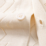 Zig Zag Open Knit Shirt & Straight Leg Linen Pants Set