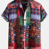 Ethnic Pattern Cotton Shirts