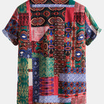 Ethnic Pattern Cotton Shirts