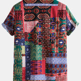Ethnic Pattern Cotton Shirts