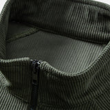 Quarter Zip Corduroy Raglan Sleeve Sweatshirt & Corduroy Pants Set