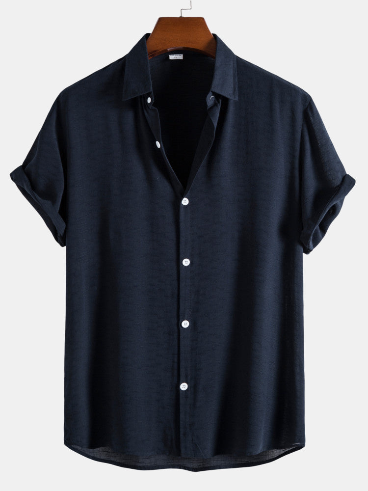 Cotton Blend Lapel Shirts #This Item Will Shrink After Washing, So We