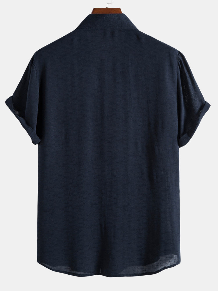 Cotton Blend Lapel Shirts #This Item Will Shrink After Washing, So We