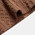 Geometry Rhombus Jacquard Shirt & Crinkle Textured Pants Set