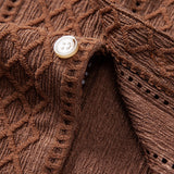 Geometry Rhombus Jacquard Shirt & Crinkle Textured Pants Set