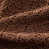 Geometry Rhombus Jacquard Button Up Shirt