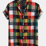 Multi Color Plaid Thin Shirts