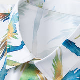 Watercolor Palm Tree Print Shirt & Swim Shorts Set