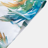 Watercolor Palm Tree Print Shirt & Swim Shorts Set