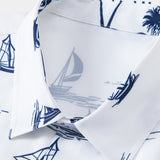 Gradient Island Palm Tree Print Shirt