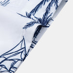 Gradient Island Palm Tree Print Shirt & Swim Shorts Set