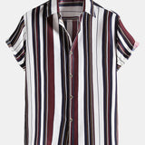 Irregular Wide Stripes Shirts