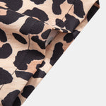 Leopard Print Patchwork Shirt & Swim Shorts Set