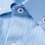 Crinkled Textured Button Down Shirt