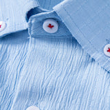 Crinkled Textured Button Down Shirt